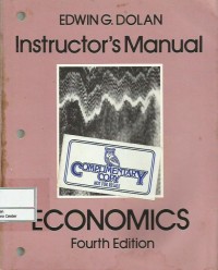 Instructor's manual economics : fourth edition