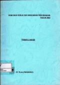 Rencana kerja dan anggaran perusahaan tahun 2002 triwulanan