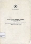 Undang-Undang Republik Indonesia nomor 13 tahun 2005 tentang anggaran pendapatan dan belanja negara tahun anggaran 2006