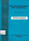 Perkembangan dan Kebutuhan Riset Sosio Kultur Perumahan : Rapat koordinasi nasional riset dan teknologi x Jakarta, 20-23 Mei 1992