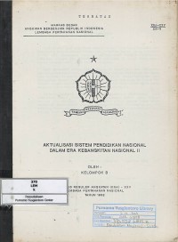 KRA xxv dk-9, aktualisasi sistem pendidikan nasional dalam era kebangkitan nasional ii (kelompok b)