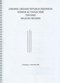 Undang-Undang Republik Indonesia nomor 43 tahun 2008 tentang wilayah negara