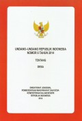 Undang-Undang Republik Indonesia nomor 6 tahun 2014 tentang desa