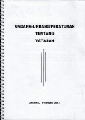 Undang-Undang/peraturan tentang yayasan