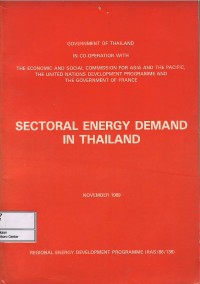 Sectoral energy demand in Thailand