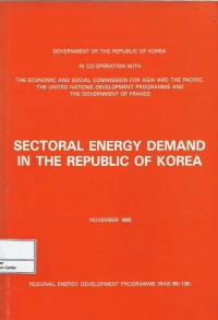 Sectoral energy demand in the Republic of Korea