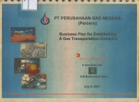 Business plan for establishing a gas transportation company