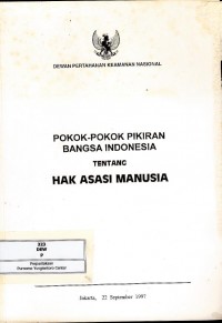 Pokok-pokok pikiran bangsa Indonesia tentang hak asasi manusia