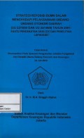 Strategi reposisi BUMN dalam menghadapi pelaksanaan Undang-Undang otonomi daerah (UU 22/1999 dan UU 25/1999) tahun 2001 : suatu pendekatan analitik dan penelitian lapangan