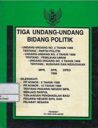 Tiga undang-undang bidang politik