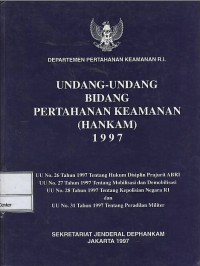 Undang-undang bidang pertahanan keamanan (hankam) 1997