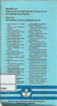 Himpunan peraturan perundang-undangan Republik Indonesia bidang pendidikan dan kebudayaan