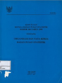 Keputusan BPS no 100 tahun 1998 tentang organisasi dan tata kerja BPS