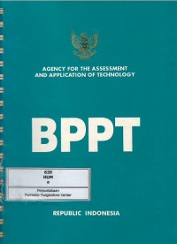 Agency for the Assessment and Application of Technology BPPT Republic Indonesia