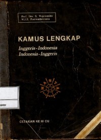 Kamus lengkap Inggeris-Indonesia Indonesia-Inggeris : cetakan ke III CU