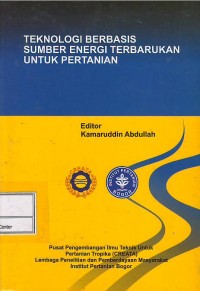 Teknologi berbasis sumber energi terbarukan untuk pertanian