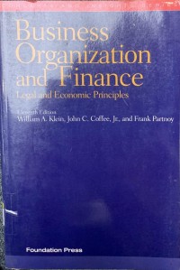 Business organization and finance: legal and economic principles