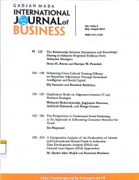 Gadjah Mada international journal of business vol. 14 no. 2 May - August 2012