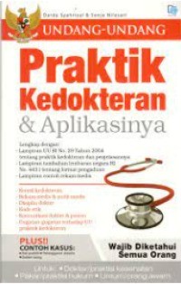 Undang-undang praktik kedokteran dan aplikasinya