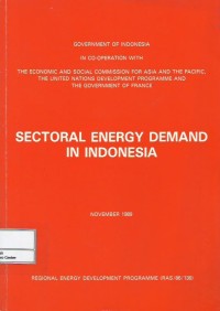 Sectoral energy demand in Indonesia