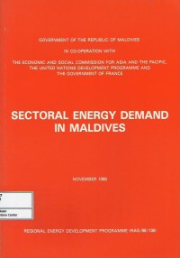 Sectoral energy demand in Maldives