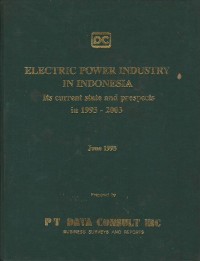 Electric power industry in Indonesia : its current state and prospects in 1993-2003