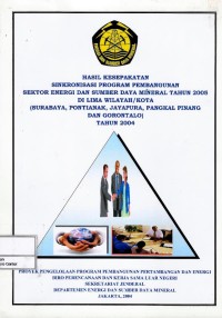 Hasil kesepakatan sinkronisasi program pembangunan sektor energi dan sumber daya mineral tahun 2005 di lima wilayah kota