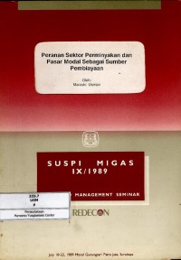 Peranan sektor perminyakan dan pasar modal sebagai sumber pembiayaan