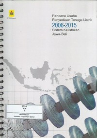 Image of Rencana usaha penyediaan tenaga listrik 2006-2015 sistem kelistrikan Jawa-Bali