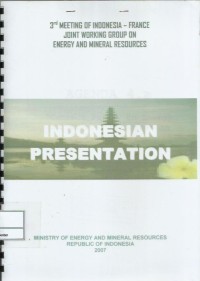 Image of 3rd Meeting of Indonesia-France : Joint Working Group on Energy & Mineral Resources