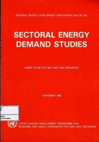 Image of Sectoral energy demand studies : users guide for DBA and void programs