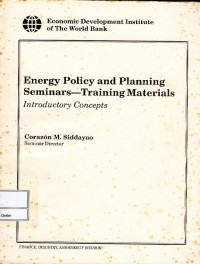 Image of Energy Policy and Planning Seminars-Training materials introductory concepts