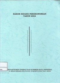 Rakor bidang perekonomian tahun 2002