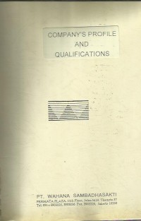 Image of Company's profile & qualifications