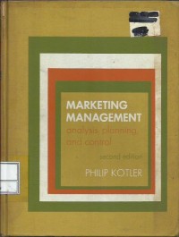 Marketing management : analysis, planning, and control