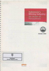 Indonesia's mining industry : an audit of perceptions