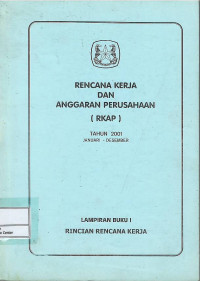 Image of Rencana kerja dan anggaran perusahaan (RKAP) tahun 2001 Januari-Desember lampiran buku III : penugasan pemerintah