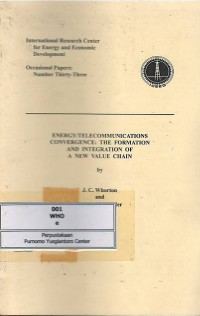 Image of Energy/telecommunications convergence : the formation and integration of a new value chain