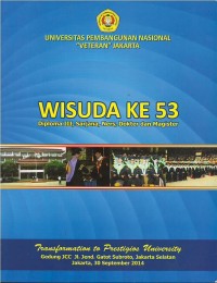 Wisuda ke-53 diploma III, sarjana, ners, dokter dan magister Universitas Pembangunan Nasional Veteran Jakarta