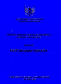 Undang-Undang Republik Indonesia nomor 3 tahun 2002 tentang pertahanan negara