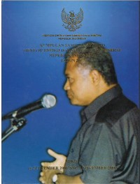 Kumpulan sambutan/pidato Menteri Energi dan Sumber Daya Mineral Republik Indonesia tahun 2000